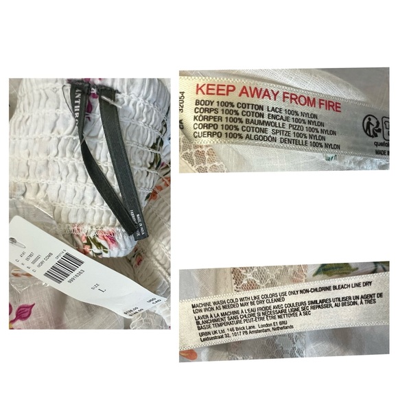 Anthropologie Floral Open Back Midi Dress L - Picture 15 of 16